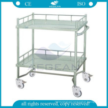 AG-SS042A CE quality material dental clinic cart stainless steel treatment trolley